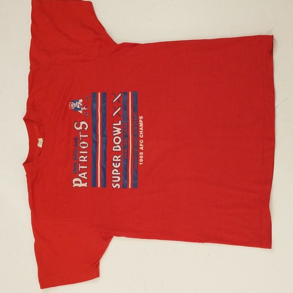 Vintage New England Patriots T Shirt 1986 Single Stitch 80s Football Champs Tee